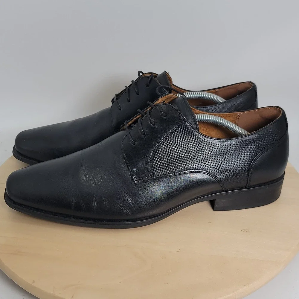 Florsheim Kierland Oxford Men Black Dress Shoes Size 10.5 W